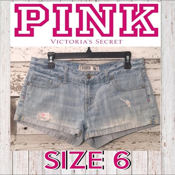 PINK Victoria's Secret Pants - VS PINK Distressed Jean Shorts